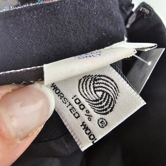 Vintage Evan-Picone Petites Black Wool Knee Length Skirt Size 8 - Picture 8 of 9